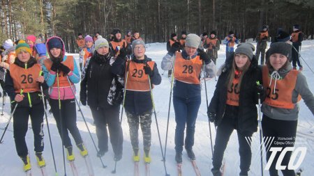 Cоревнования по лыжным гонкам среди студенческой молодёжи г. Усолье-Сибирское